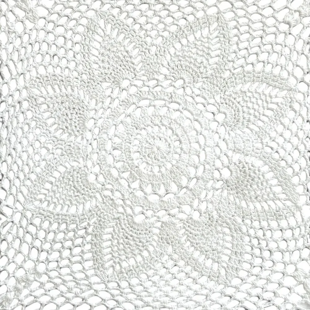 White Crochet Lace Pillow Sham 15